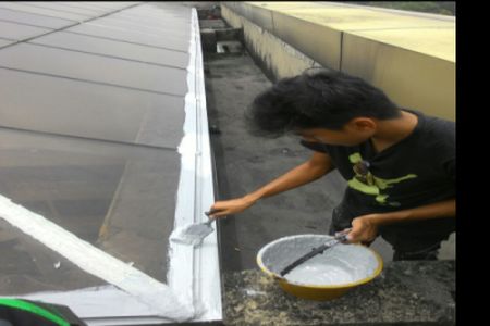 Anggerik Mall, Shah Alam - Waterproofing works at Pyramid Glass Roof